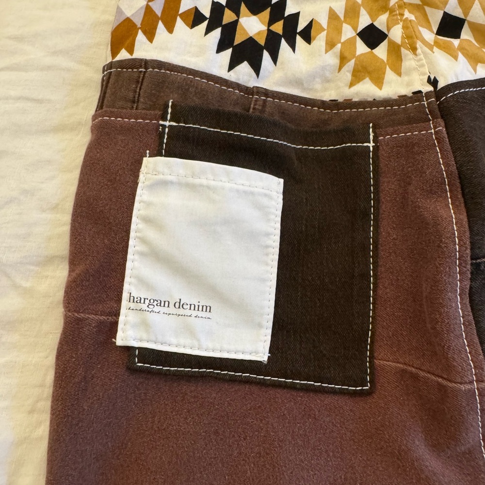 Hargan Patchwork Geometric Patchwork Mini Skirt. - image 3